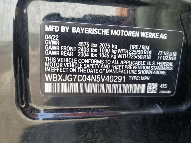 WBXJG7C04N5V40291 BMW X1 Sdrive28i