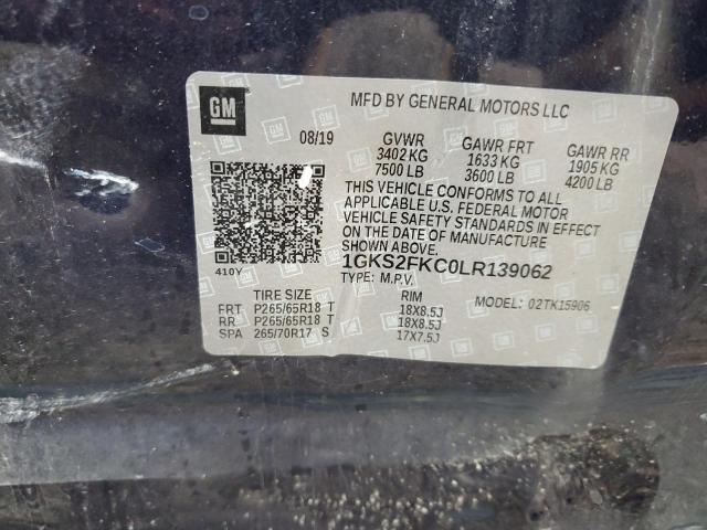 1GKS2FKC0LR139062 GMC Yukon Xl K1500 Sle