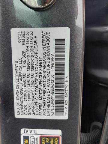 5J6RW1H88MA012106 Honda CR-V EXL