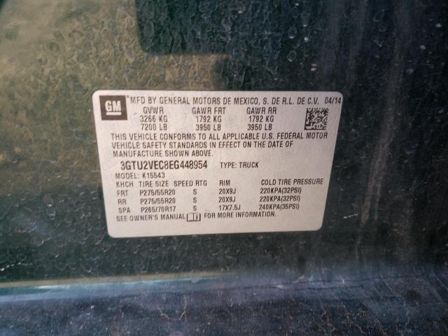 3GTU2VEC8EG448954 GMC Sierra K1500 Slt
