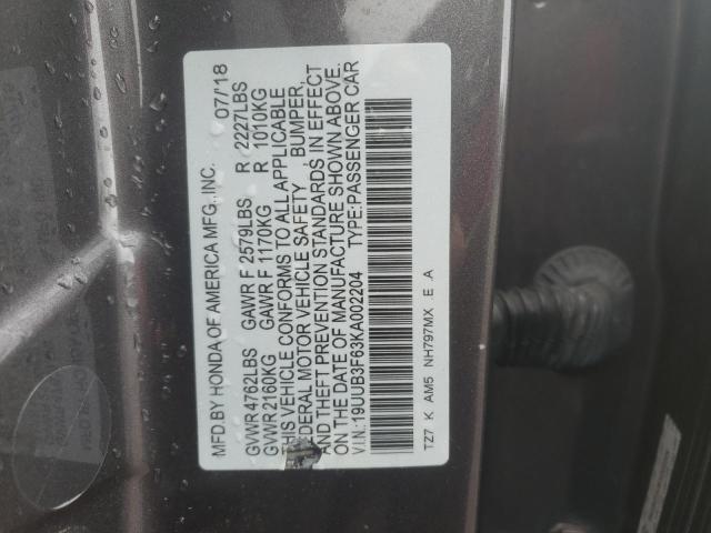 19UUB3F63KA002204 Acura Tlx Technology