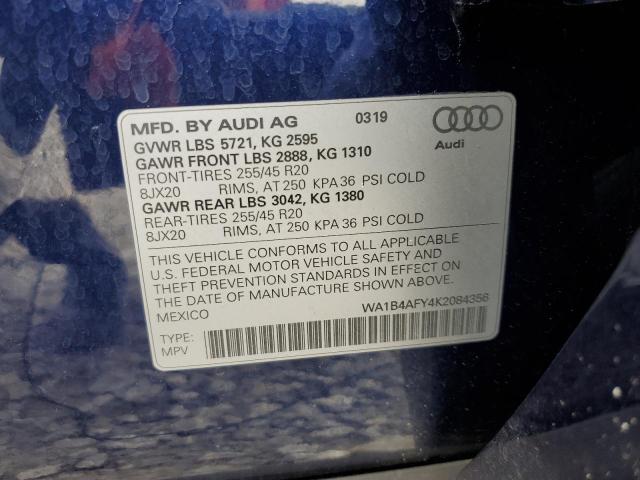 WA1B4AFY4K2084356 Audi Sq5 Premium Plus