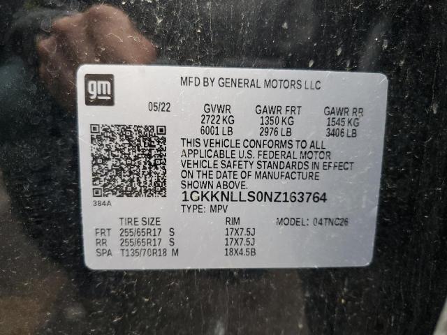 1GKKNLLS0NZ163764 GMC Acadia At4