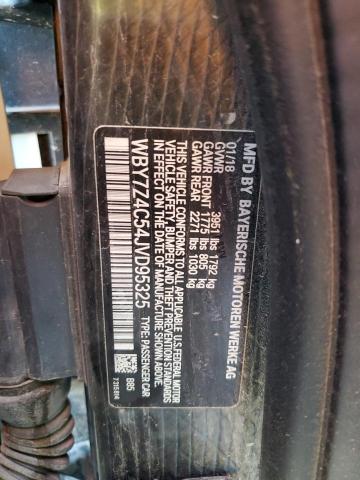 WBY7Z4C54JVD95325 BMW I3 REX