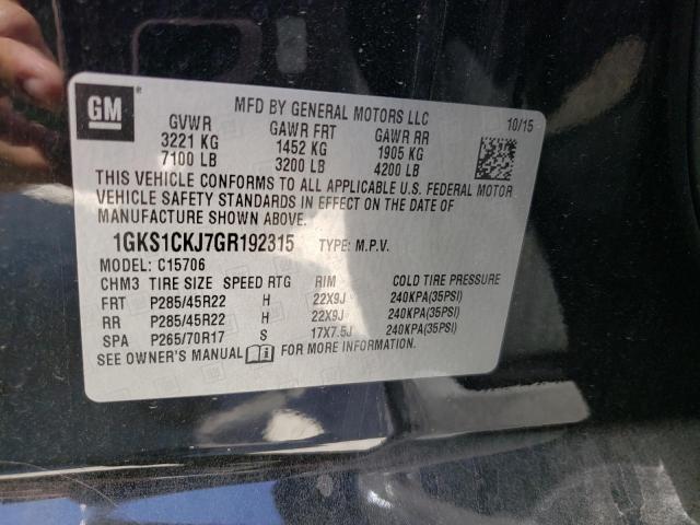 1GKS1CKJ7GR192315 GMC YUKON DENALI