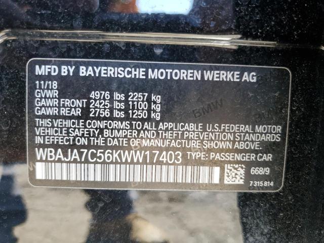 WBAJA7C56KWW17403 BMW 530 XI