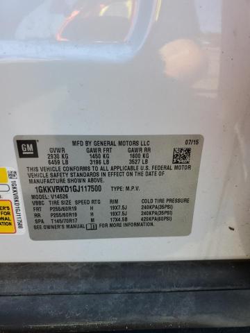 1GKKVRKD1GJ117500 GMC Acadia Slt-1