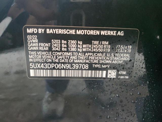 5UX43DP06N9L39708 BMW X3 Sdrive30i