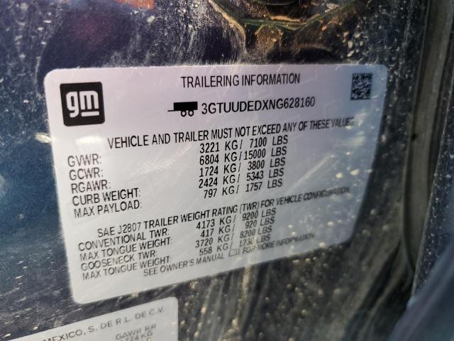 3GTUUDEDXNG628160 GMC Sierra K1500 Slt