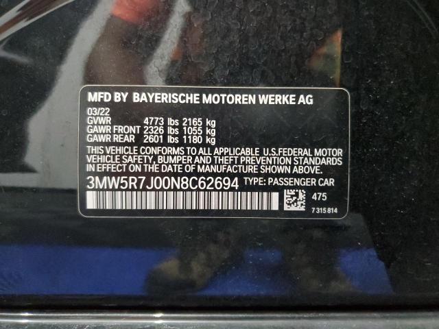 3MW5R7J00N8C62694 BMW 330XI