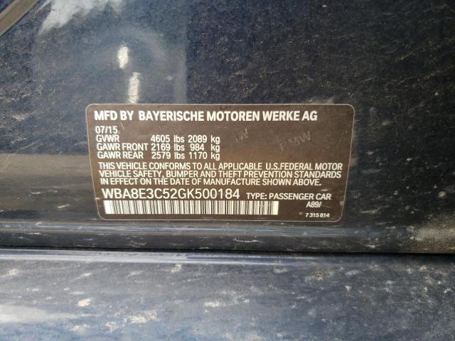 WBA8E3C52GK500184 BMW 328 Xi Sulev