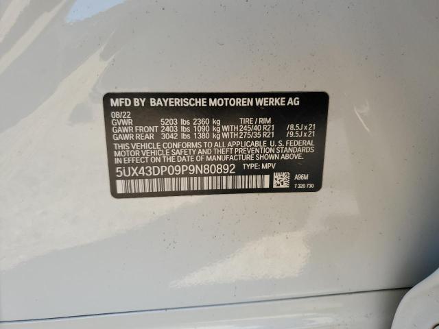 5UX43DP09P9N80892 BMW X3 Sdrive30i