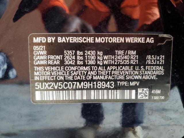 5UX2V5C07M9H18943 BMW X4 Xdrivem40i