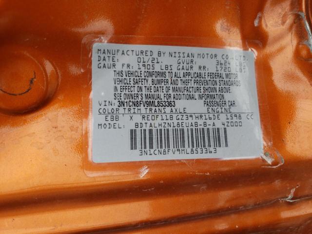 3N1CN8FV9ML853363 Nissan VERSA SR