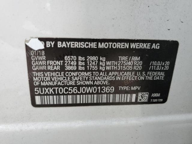 5UXKT0C56J0W01369 BMW X5 Xdr40e