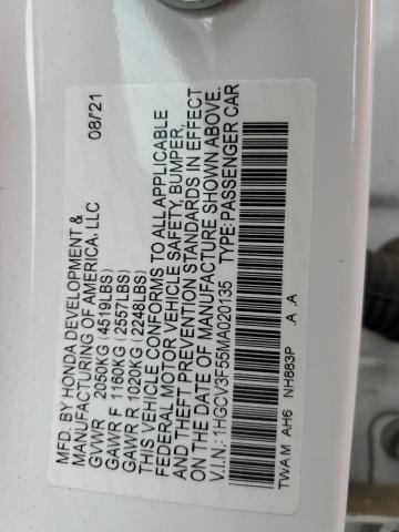 1HGCV3F55MA020135 Honda Accord Hybrid Exl