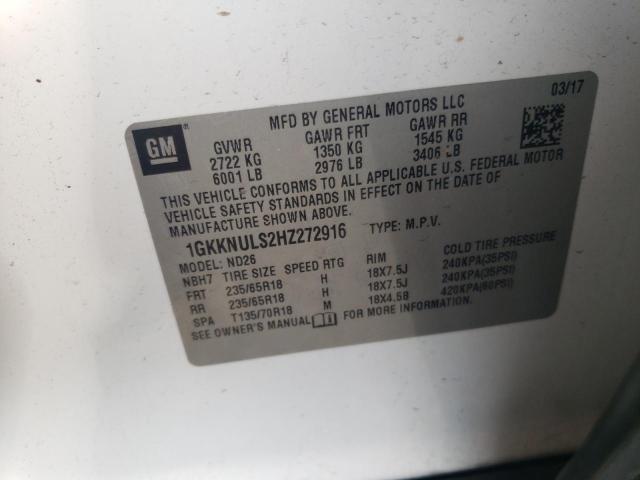 1GKKNULS2HZ272916 GMC Acadia Slt-1