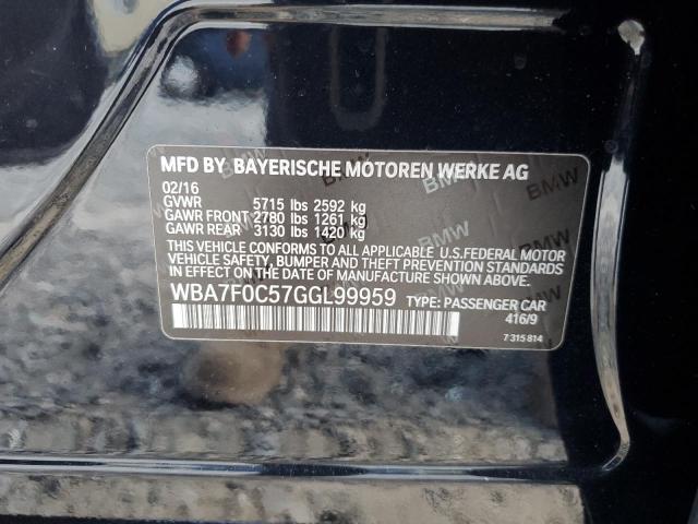 WBA7F0C57GGL99959 BMW 750 I