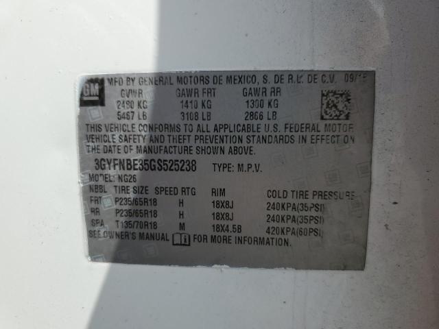 3GYFNBE35GS525238 Cadillac Srx Luxury Collection