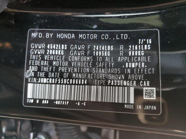 JHMCR6F55HC006684 Honda Accord Hybrid Exl