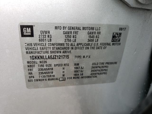 1GKKNLLA6JZ121715 GMC ACADIA SLE