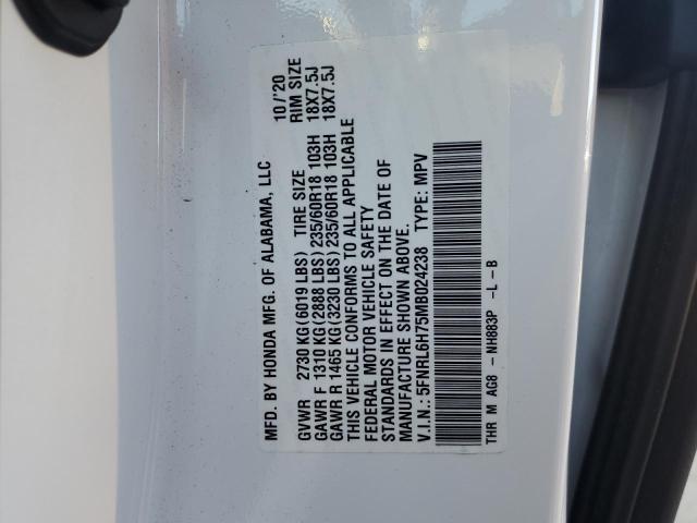 5FNRL6H75MB024238 Honda ODYSSEY EXL