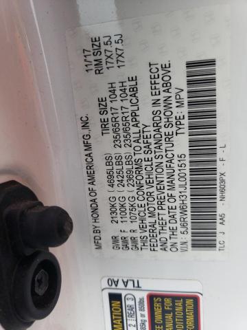 5J6RW6H31JL001515 Honda CR-V LX