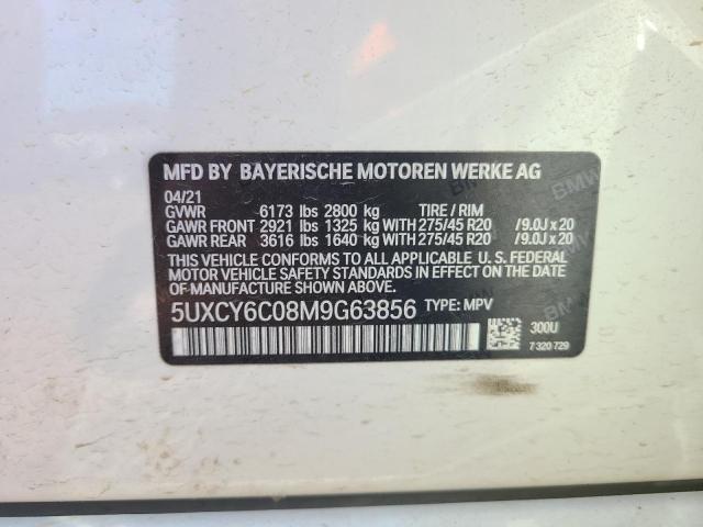 5UXCY6C08M9G63856 BMW X6 Xdrive40i