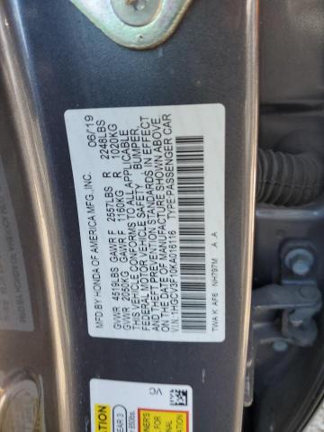 1HGCV3F10KA016116 Honda ACCORD HYBRID
