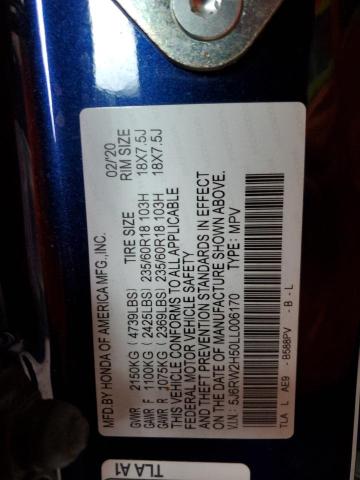 5J6RW2H50LL006170 Honda CR-V EX