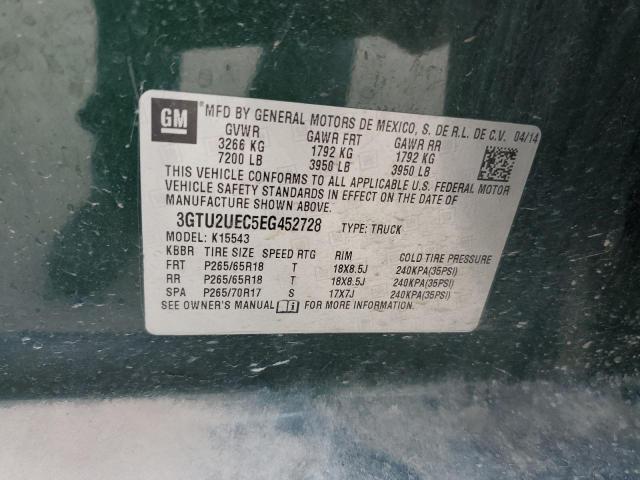 3GTU2UEC5EG452728 GMC Sierra K1500 Sle