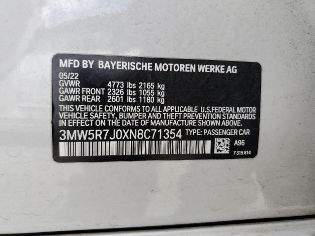3MW5R7J0XN8C71354 BMW 330XI