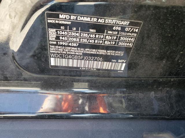 WDCTG4GB5FJ032706 Mercedes-Benz Gla 250 4matic