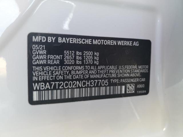 WBA7T2C02NCH37705 BMW 740 I