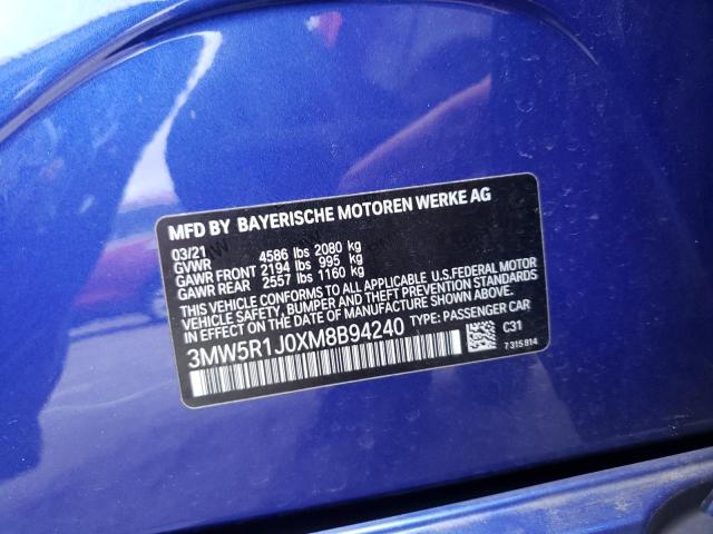 3MW5R1J0XM8B94240 BMW 330I