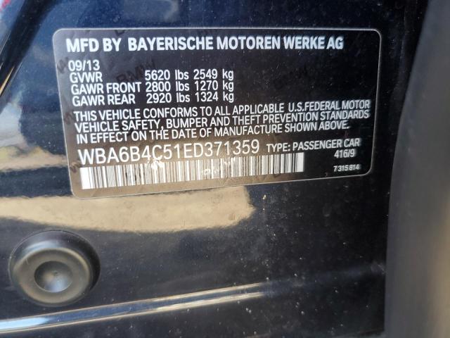 WBA6B4C51ED371359 BMW 650 Xi Gran Coupe