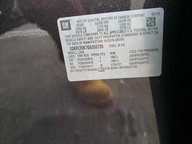 2GKFLTEK7G6355735 GMC Terrain Sle