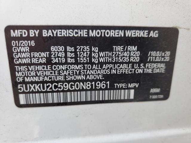 5UXKU2C59G0N81961 BMW X6 Xdrive35i