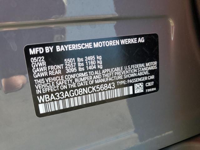 WBA33AG08NCK56843 BMW 530XE