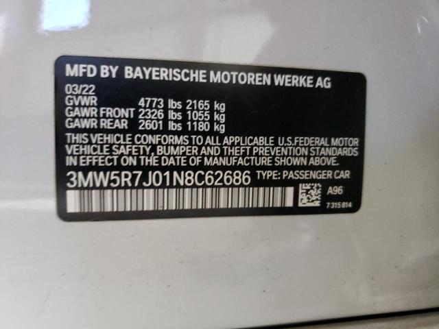 3MW5R7J01N8C62686 BMW 330XI