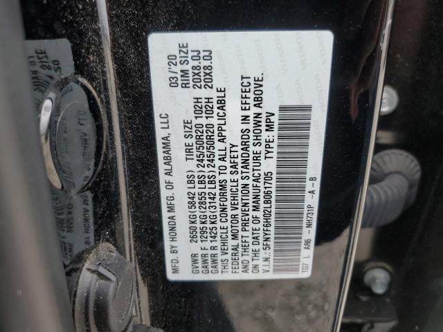 5FNYF6H02LB061705 Honda Pilot Elite
