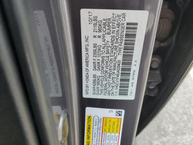 1HGCV1F49JA029430 Honda ACCORD EX
