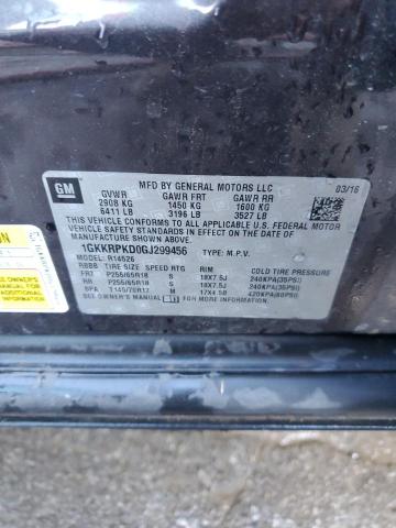 1GKKRPKD0GJ299456 GMC ACADIA SLE