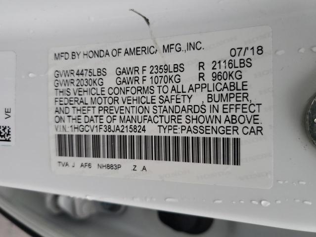 1HGCV1F38JA215824 Honda Accord Sport