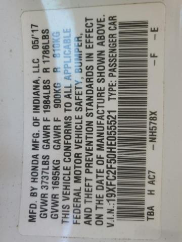 19XFC2F50HE055521 Honda Civic Lx