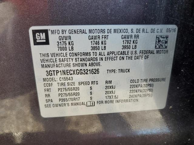 3GTP1NECXGG321626 GMC Sierra C1500 Slt