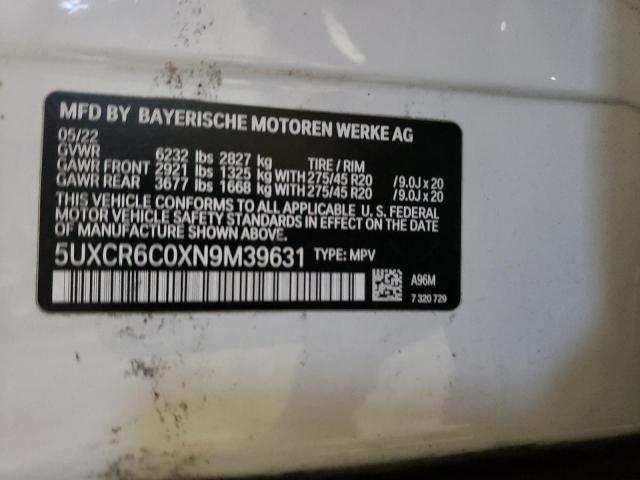 5UXCR6C0XN9M39631 BMW X5 Xdrive40i