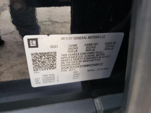 1GKS1GKD5MR258972 GMC Yukon Xl C1500 Slt
