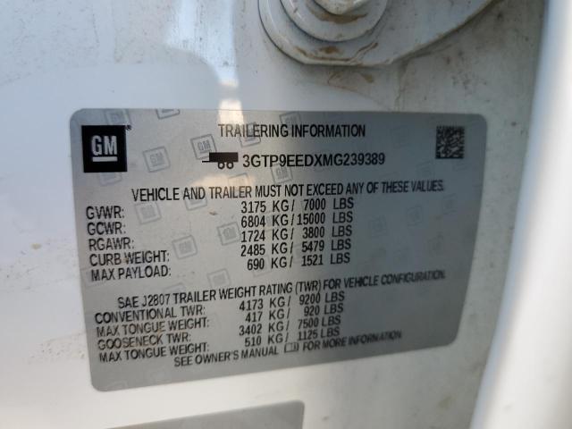 3GTP9EEDXMG239389 GMC Sierra K1500 At4