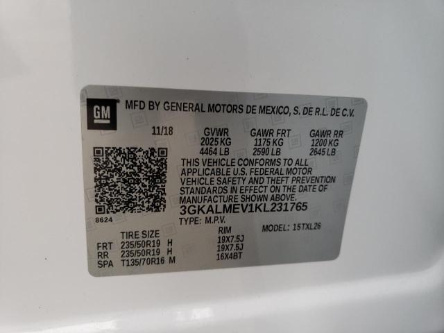 3GKALMEV1KL231765 GMC Terrain Sle